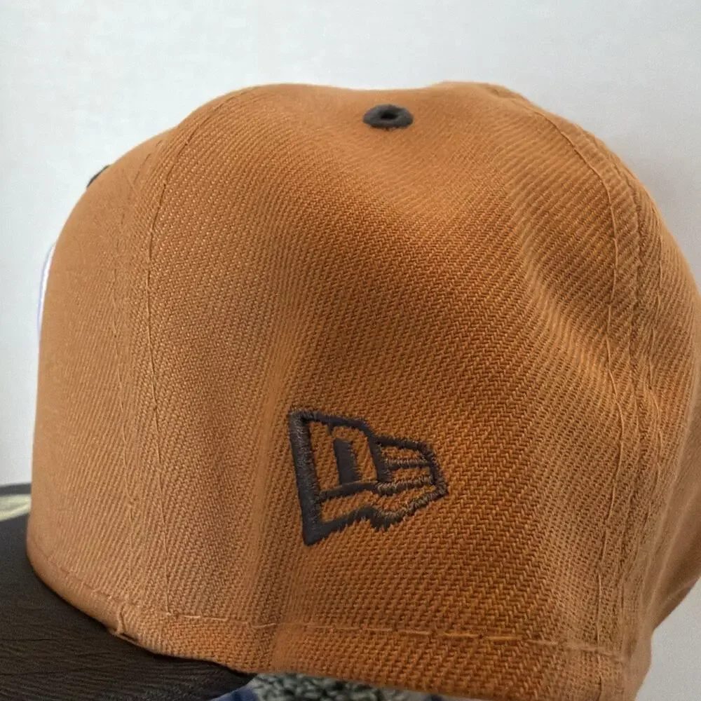 New Era 59FIFTY Milwaukee Brewers Fitted Hat MLB Brown/Black Size 7 1/4
